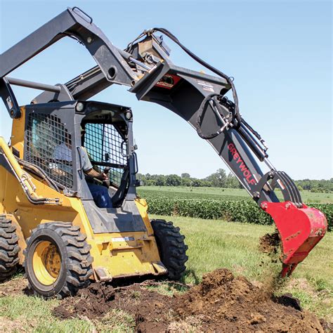 backhoe bucket attachment for skid steer|skid steer backhoe attachment used.